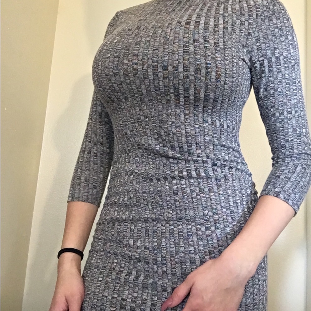 GRAY BODYCON DRESS - Picture 2 of 6